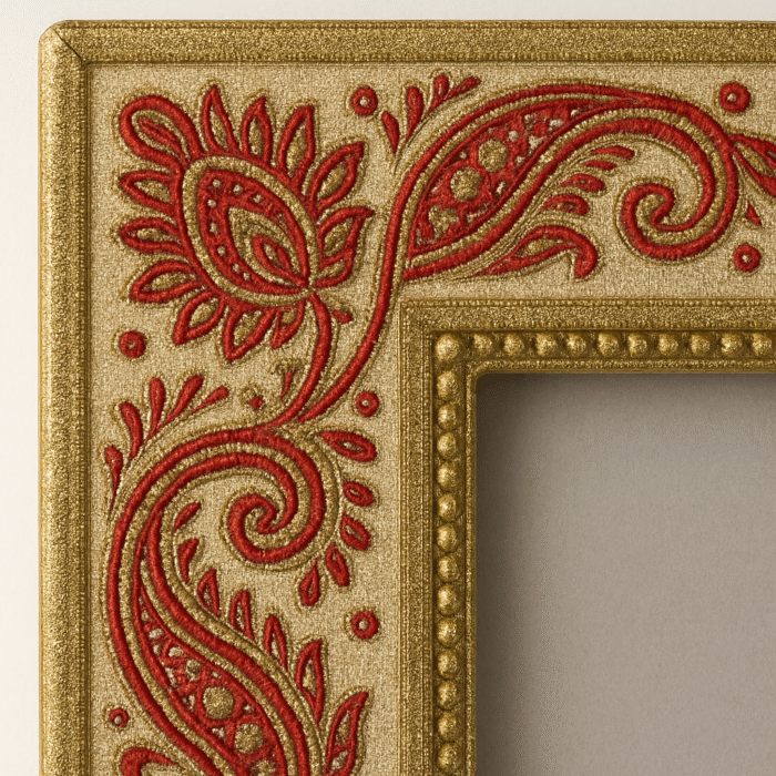 Personalized Photo Frame with Indian Cultural Motif - Image 3